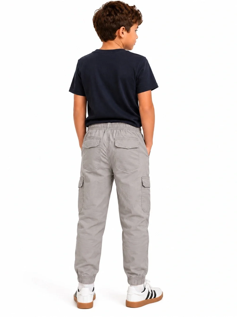Carter’s Boys Ripstop Cargo Jogger Pants Light Gray Size 8